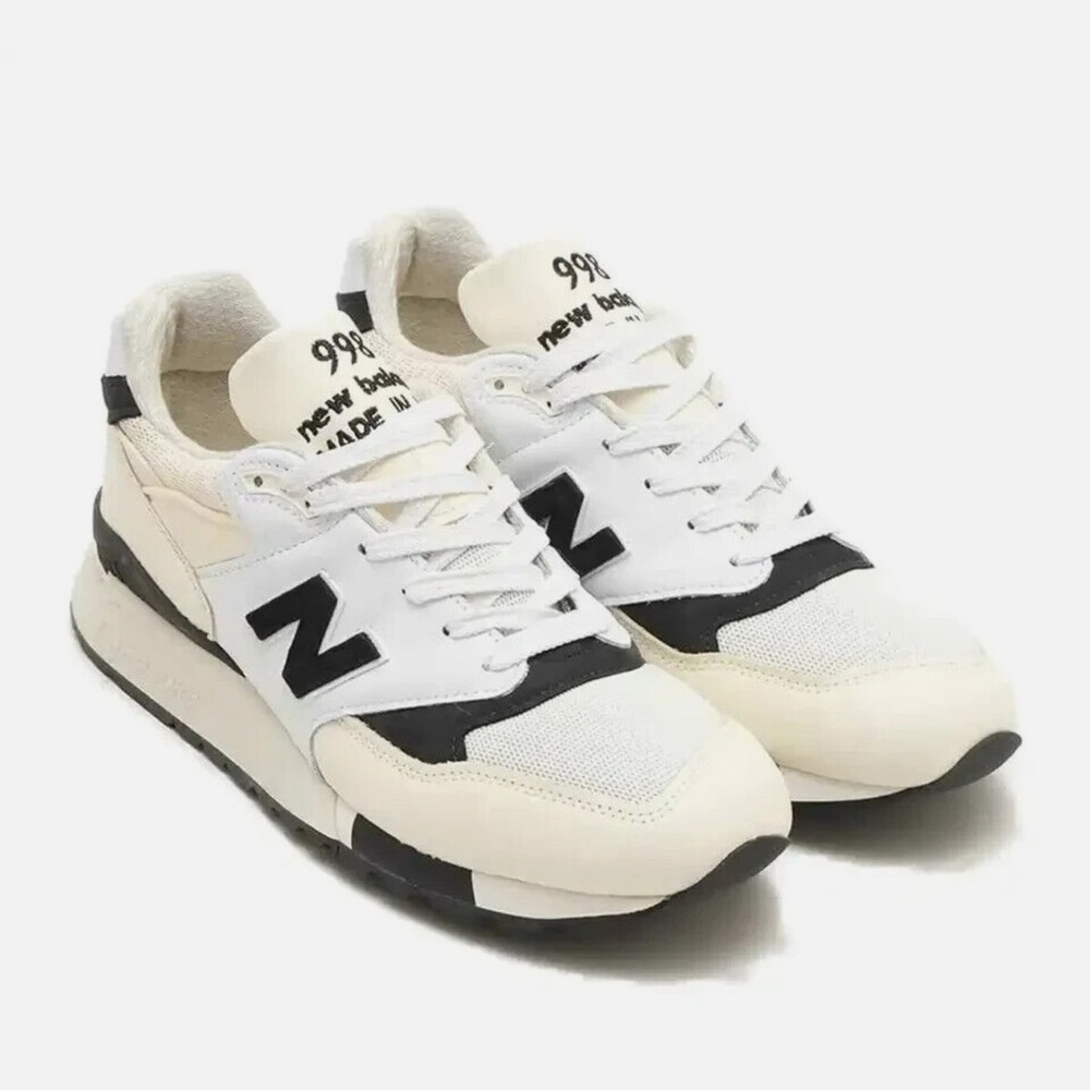 New Balance 998 White Black Made in USA U998TI Men's Size